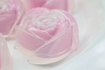 sweet  jelly in rose shape