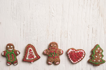 Creative Christmas decoration as background with copy space