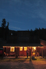saloon at night