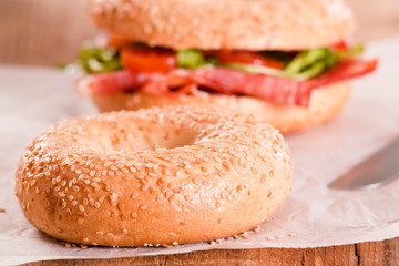 Sesame bagels.