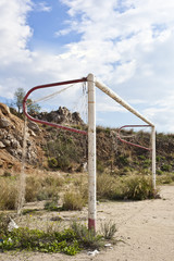 Fototapeta na wymiar Abandoned soccer pitch