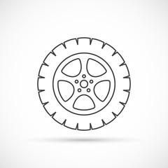 Car wheel outline icon