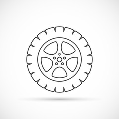 Car wheel outline icon