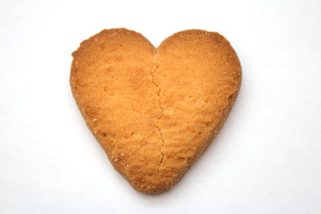 Cookie in the form of broken hearts - symbol of love