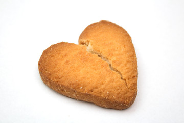 Cookie in the form of broken hearts - symbol of love