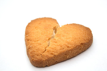 Cookie in the form of broken hearts - symbol of love