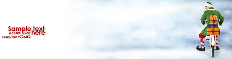 elf and winter background 