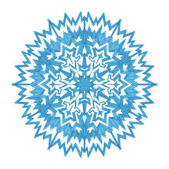 Watercolor Snowflake Illustration on a white background.