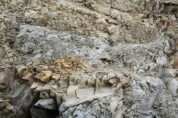 Grey rock or stone formations