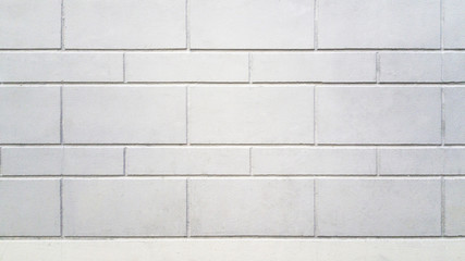 Naklejka premium Texture, old vintage white brick wall Background