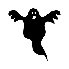 Ghost Silhouette Icon Symbol Design. Vector illustration isolate