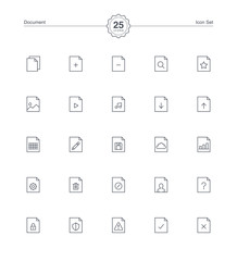 File document icons set, Vector illustration
