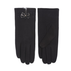 women's black gloves isolated on white