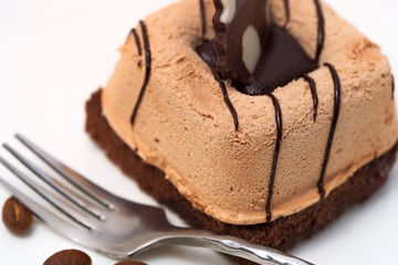 Cake sweet dessert. Cake with chocolate