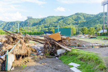 岩手県岩泉町2016年台風10号被害
Iwaizumi town after the disaster of 2016 10th typhoon "LIONROCK" taken on September 25, 2016