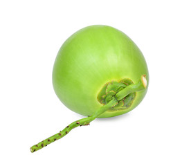 Green coconut isolated on white