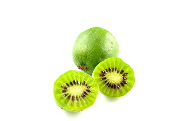 hardy kiwi fruits isolated