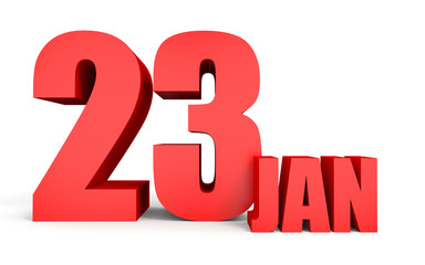 January 23. Text on white background.