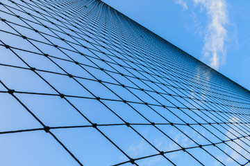net and blue sky, texture of net