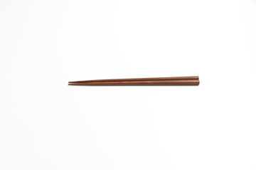Wooden chopsticks isolated on white background