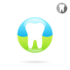 Tooth medical icon, concept of a healthy teeth