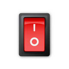 Red pc electric switch, off position