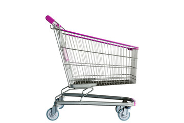 Shopping Cart Isolated On White.