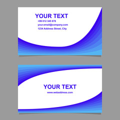 Blue wave design business card template set