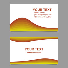 Fototapeta premium Colorful wave design business card template set