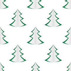 background of green christmas trees