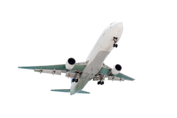 Fototapeta na wymiar passenger airplane isolated on white background.