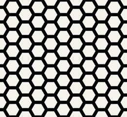 hexagon geometric black and white graphic pattern
