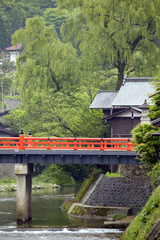 Fototapeta na wymiar orange bridge