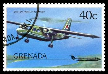 Postage stamp. Britten-Norman Islander.