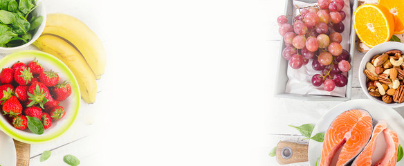 Foods rich in antioxidant. Healthy eating concept.