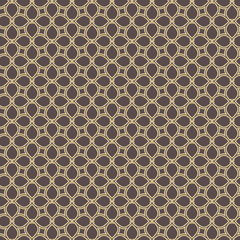 Seamless vector golden ornament. Modern geometric pattern with repeating elements
