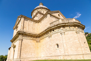 Fototapeta na wymiar Montepulciano, Italy. Church of the Madonna di San Biagio, 1515 - 1545 years.