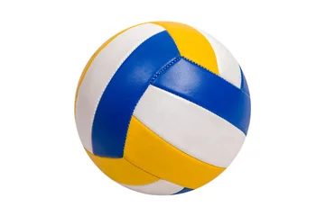 Abwaschbare Fototapete Ballsport Volleyballball isoliert auf weißem Hintergrund