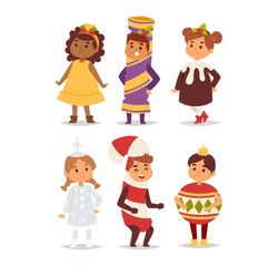 Illustration of carnival costume kid