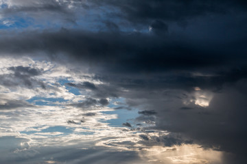 dark storm clouds before rain