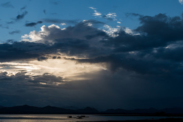 dark storm clouds before rain