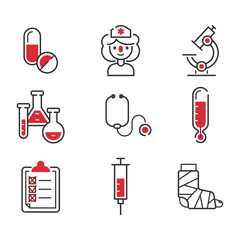 Medical icons vector set.