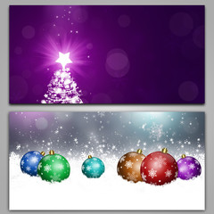 Obraz premium Abstract Winter Holiday Banners