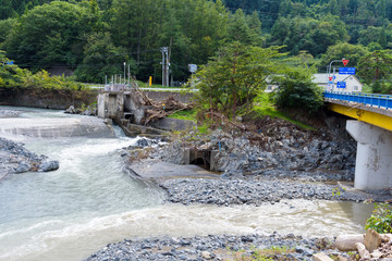 岩手県岩泉町2016年台風10号被害
Iwaizumi town after the disaster of 2016 10th typhoon...