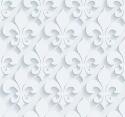 Wallpaper murals 3D Light gray seamless background. Neutral tileable vector pattern.