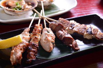 Food Robata Grilled helmet Japan