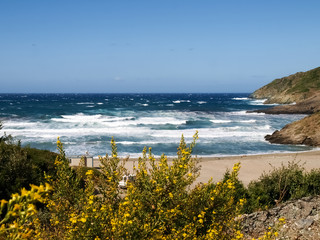 coastal landscape and beaches of Cap Corse