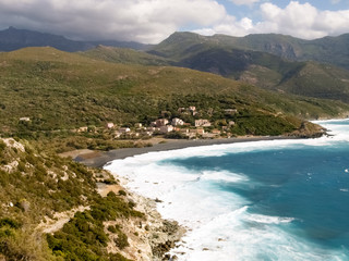 Beach with strong Mistral wind
