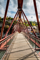 La Passerelle de l'Homme de Roche sur la Sa&ocirc;ne &agrave; Lyon