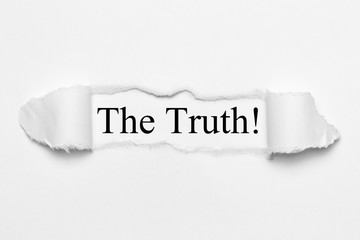 The Truth! on white torn paper
